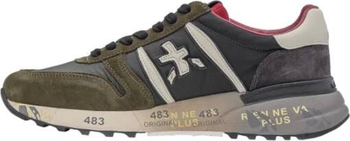 Premiata Blauwe Nylon Suède Sneakers Multicolor Heren