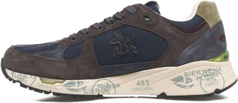 Premiata Bruin Blauwe Sneakers Stijlvol en Comfortabel Brown Heren