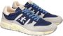 Premiata Blauwe Suède Sneakers Logo Detail Multicolor Heren - Thumbnail 14