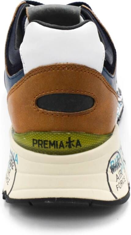 Premiata Blauwe Sneakers met Leren Voering en Rubberen Zool Blauw Heren