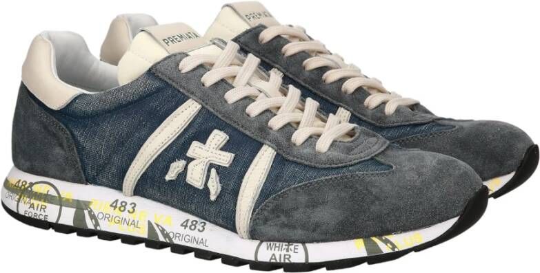 Premiata Blauwe Sneakers Multicolor Heren