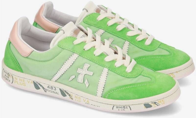 Premiata Bonnie Street Style Sneakers Green Dames