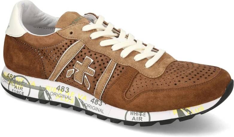 Premiata Bruine Geperforeerde Suède Sneakers Eric Brown Heren