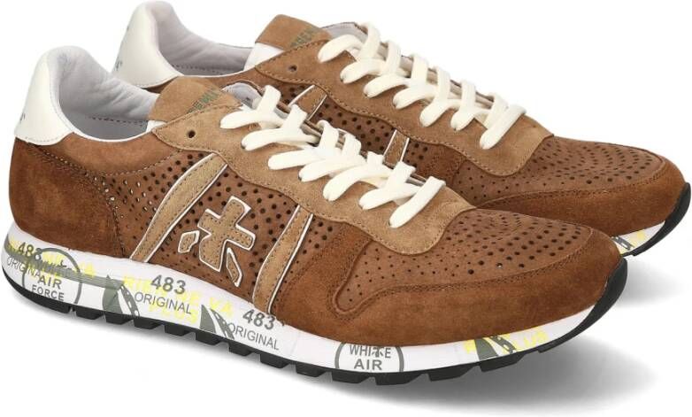 Premiata Bruine Geperforeerde Suède Sneakers Eric Brown Heren