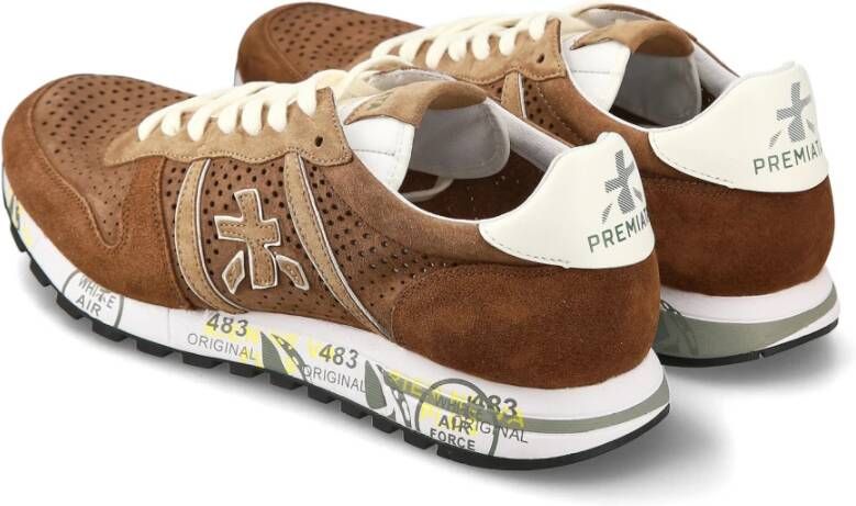 Premiata Bruine Geperforeerde Suède Sneakers Eric Brown Heren