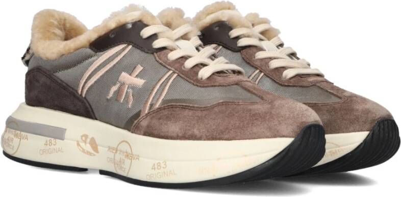 PREMIATA Lage Sneakers Dames Cassie Maat: 38 Materiaal: Suède Kleur: Bruin - Foto 3
