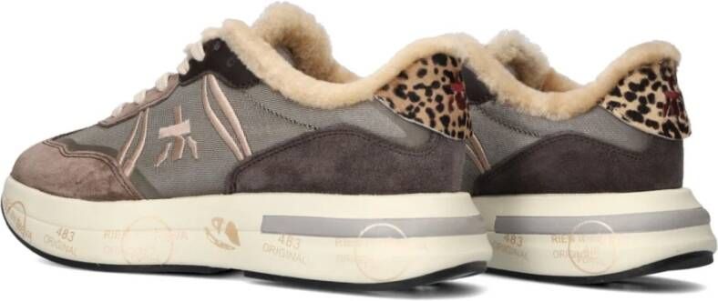 PREMIATA Lage Sneakers Dames Cassie Maat: 38 Materiaal: Suède Kleur: Bruin - Foto 4