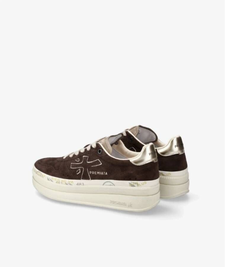 Premiata Bruine Sneakers met Dubbellaags Platform