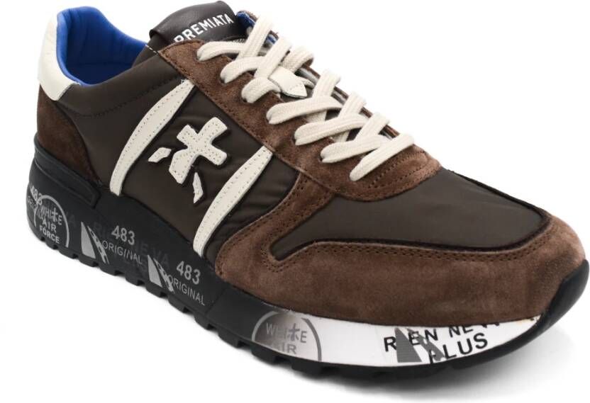 Premiata Bruine Sneakers met Leren Voering en Rubberen Zool Bruin Heren