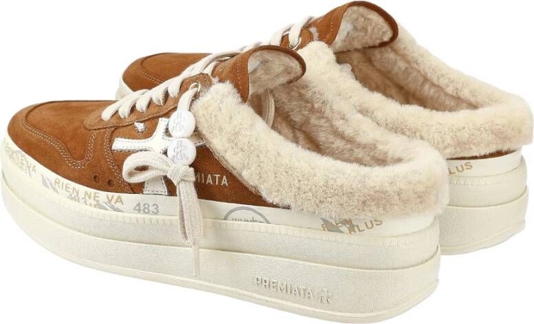 Premiata Bruine Sneakers voor Mannen Brown Dames
