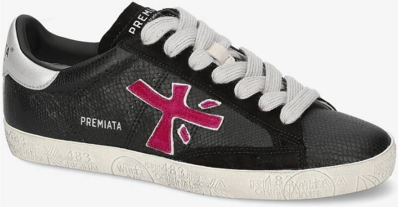 Premiata Casual Sneakers in Blauw Black Heren