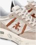 Premiata Elegante en Comfortabele Leren Sneakers Beige Dames - Thumbnail 13