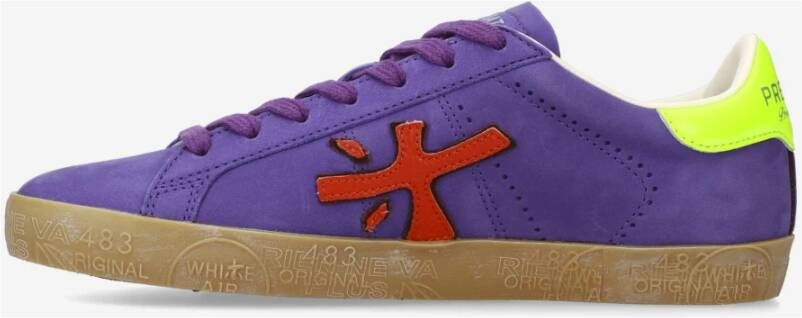 Premiata Casual Sneakers voor Mannen Purple Heren