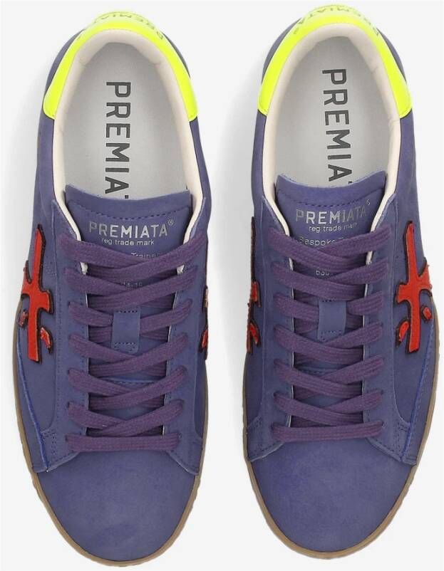 Premiata Casual Sneakers voor Mannen Purple Heren