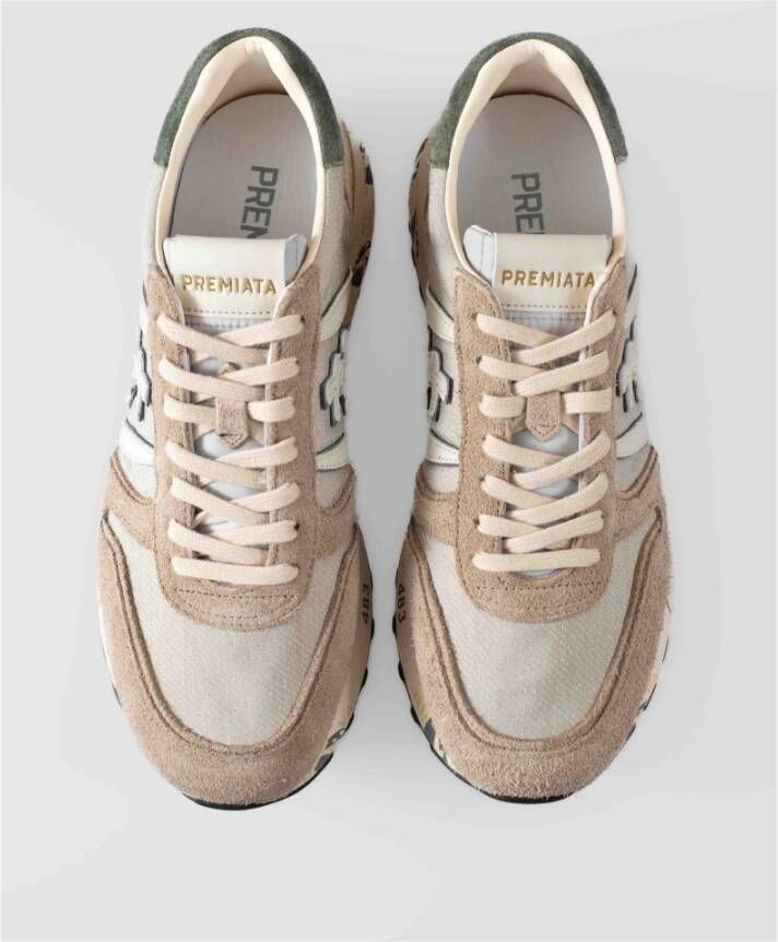 Premiata Elegante Sneakers met Leren Details Multicolor Heren
