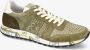 Premiata Eric Legergroene Geperforeerde Sneaker Green Heren - Thumbnail 2