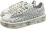 Premiata Gaatjesleer sneaker met satijnen veters White Dames - Thumbnail 2