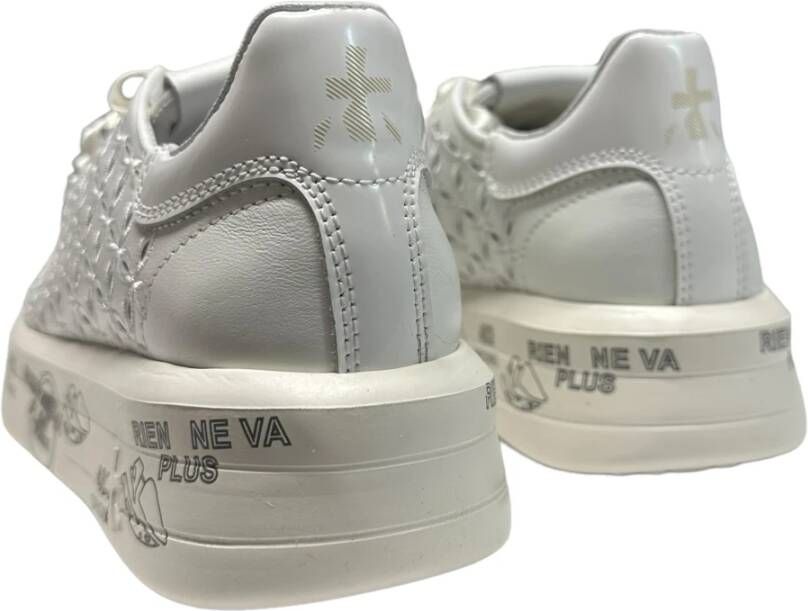 Premiata Gaatjesleer sneaker met satijnen veters White Dames