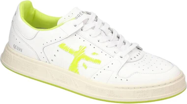 Premiata Gebarsten Effect Witte Sneakers White Heren