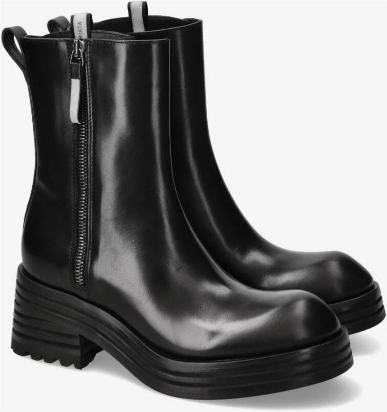 Premiata Heidi M6309D geborsteld leren booties Black Dames
