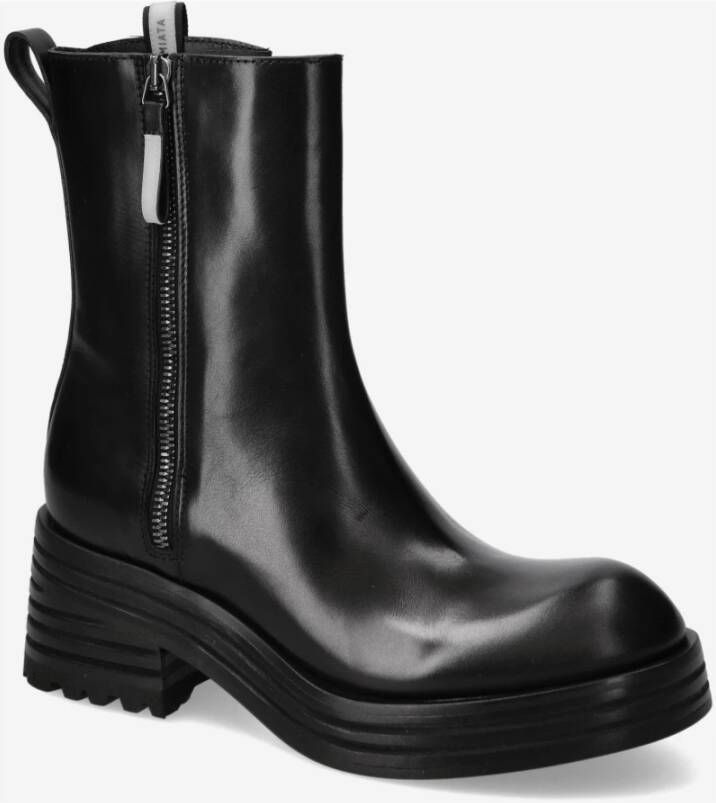 Premiata Heidi M6309D geborsteld leren booties Black Dames