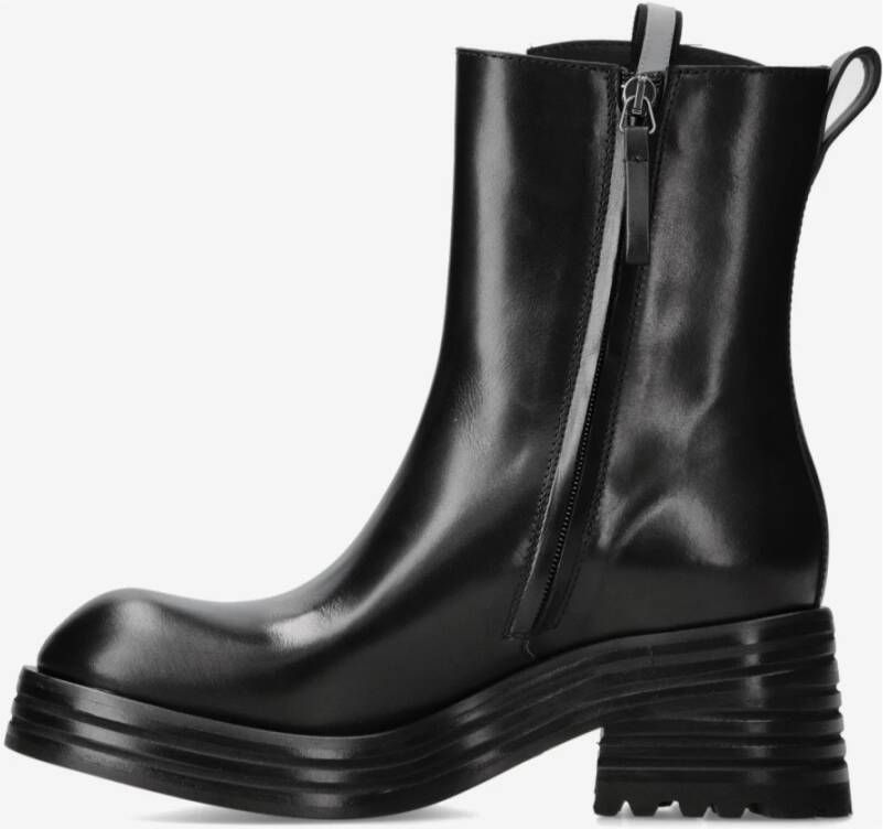 Premiata Heidi M6309D geborsteld leren booties Black Dames