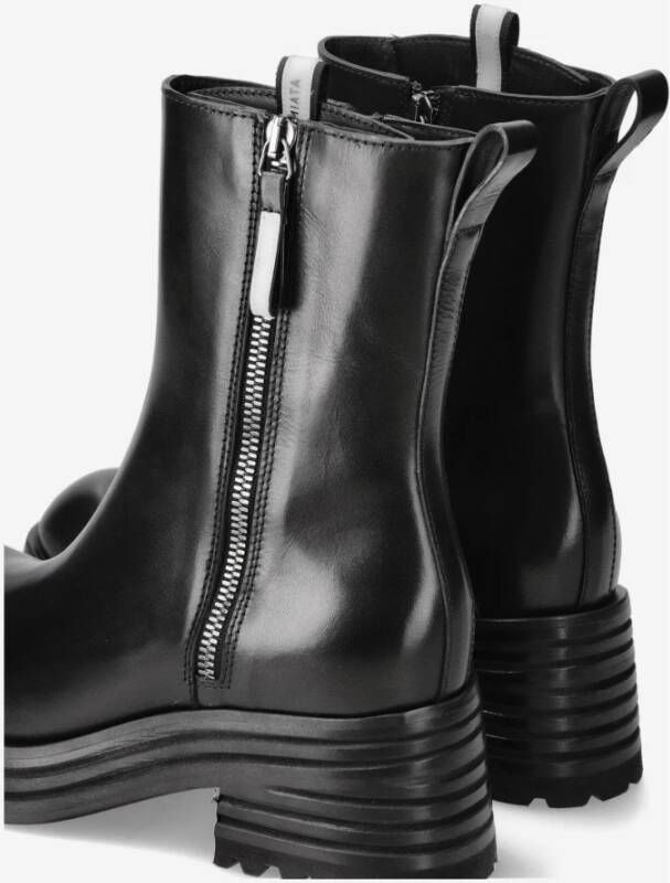 Premiata Heidi M6309D geborsteld leren booties Black Dames