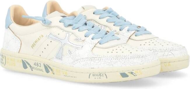 Premiata Gebruikte Leren Sneaker Clay 6780 Blauw White Dames