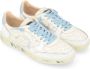 Premiata Gebruikte Leren Sneaker Clay 6780 Blauw White Dames - Thumbnail 4