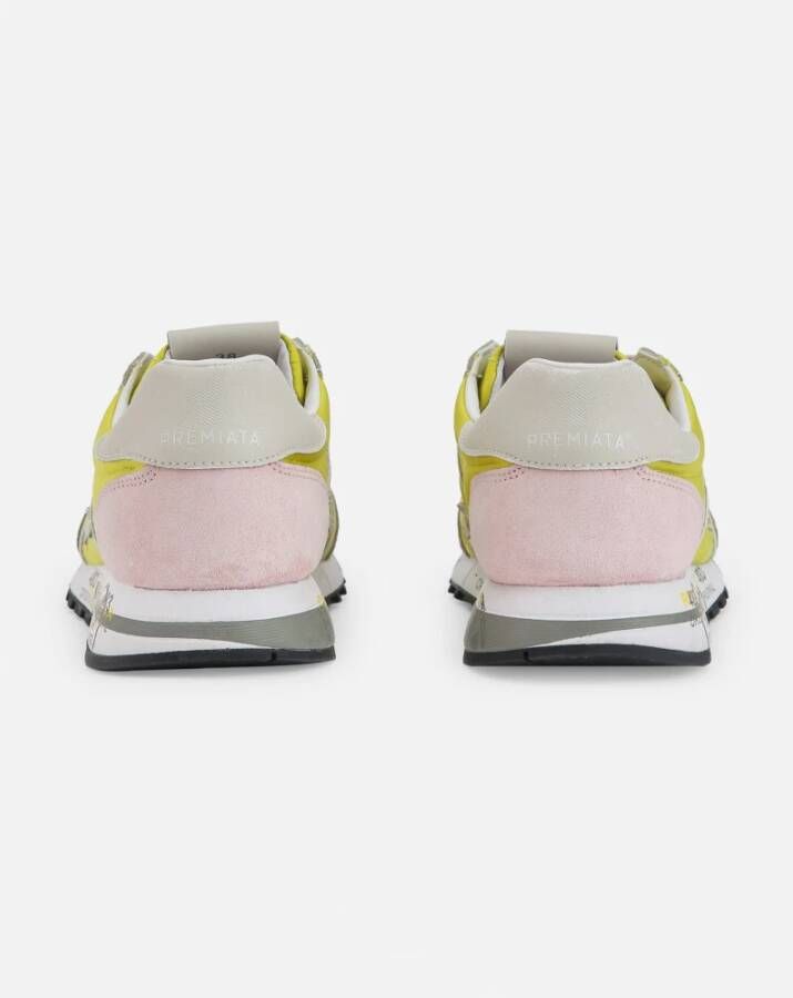 Premiata Gele Sneakers met Grijze Details