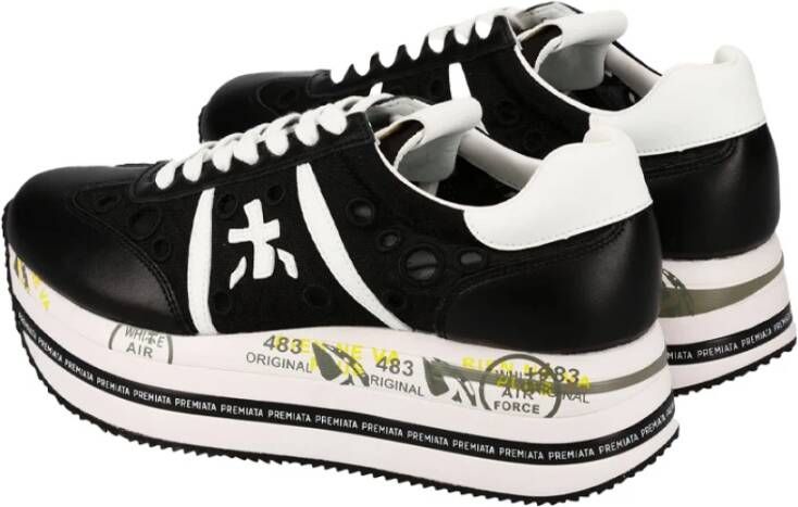 Premiata Geperforeerde Lace Sneakers met Platformzool