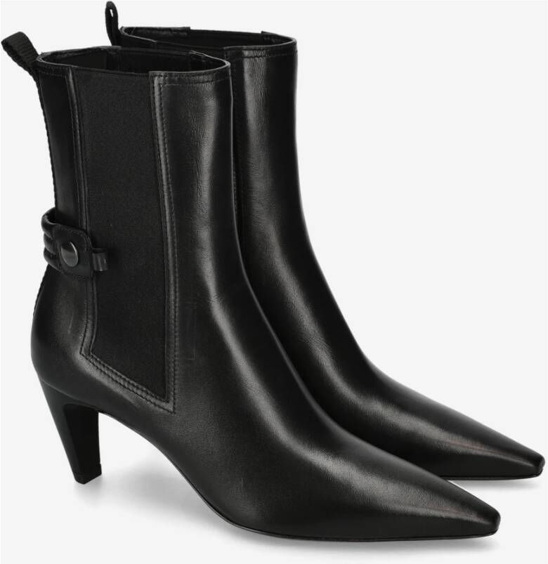 Premiata Enkellaarsjes Cher met gesp M6803 Black Dames