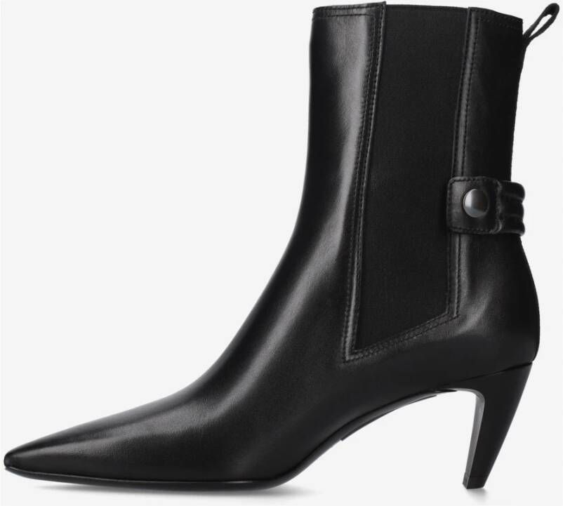 Premiata Enkellaarsjes Cher met gesp M6803 Black Dames