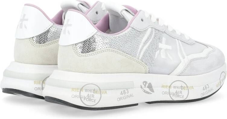 Premiata Grijze en beige sneakers met pailletten Multicolor Dames