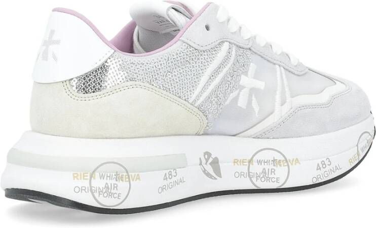 Premiata Grijze en beige sneakers met pailletten Multicolor Dames