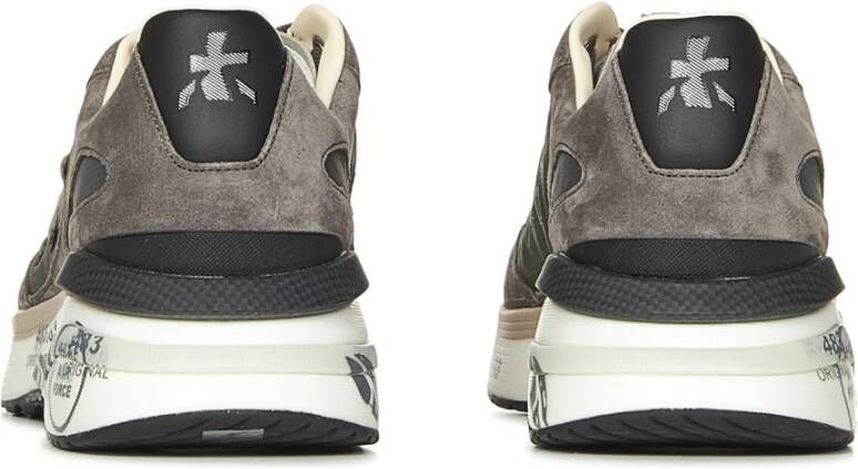 Premiata Grijze Lage Sneakers Militair Groen Suède Gray Heren