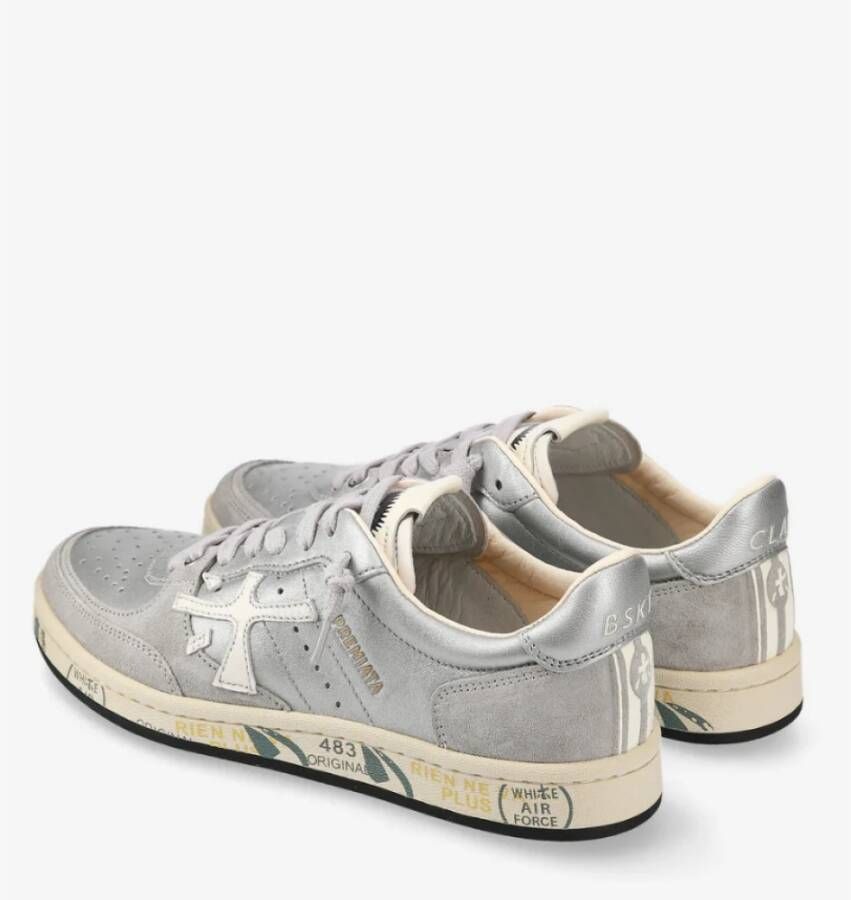 Premiata Grijze Leren en Suède Sneakers Gray Dames