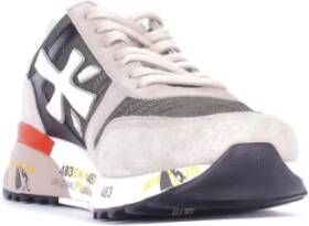 Premiata Grijze Mesh Sneakers Rubberen Zool Gray Heren