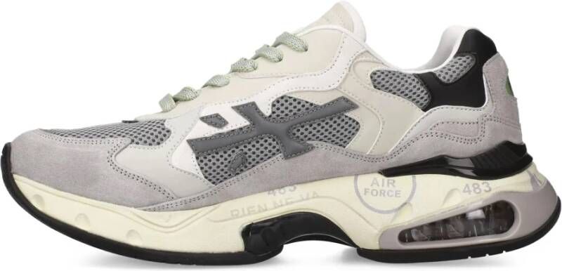 Premiata Grijze Platte Schoenen