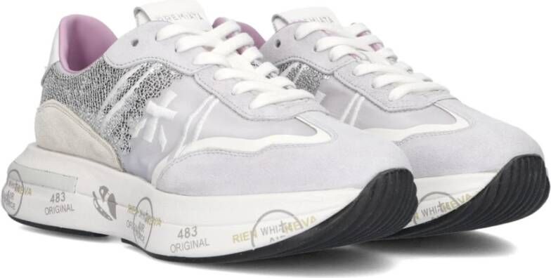 Premiata Grijze Sneaker Cassie met Uniek Design Gray Dames