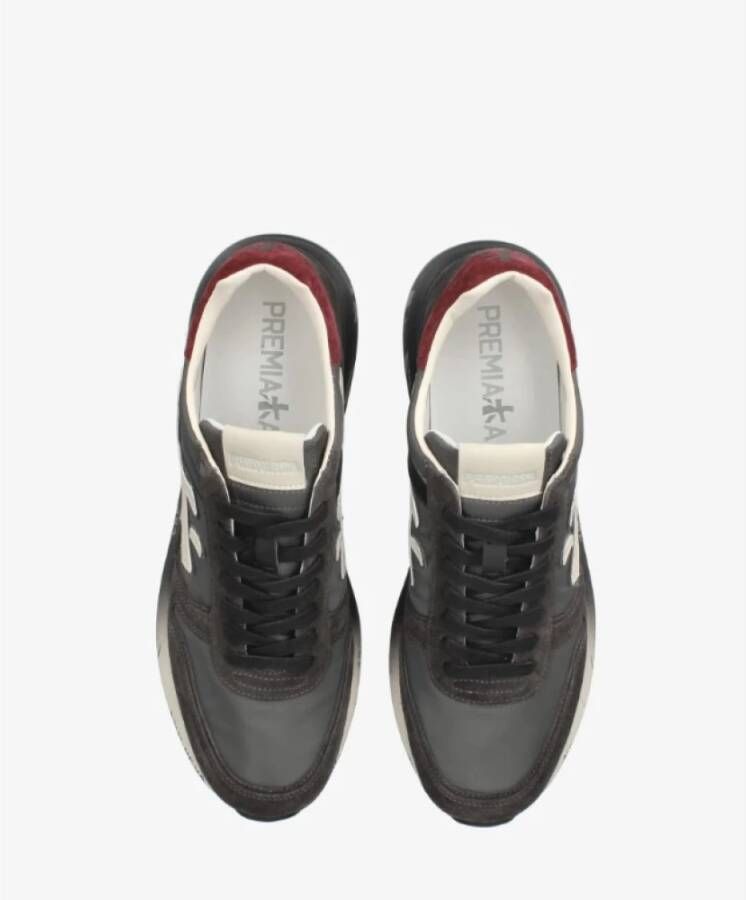 Premiata Grijze Sneakers met Suède Inzetstukken