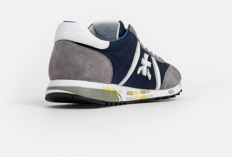 Premiata Grijze Sneakers met Witte Details Grijs Heren