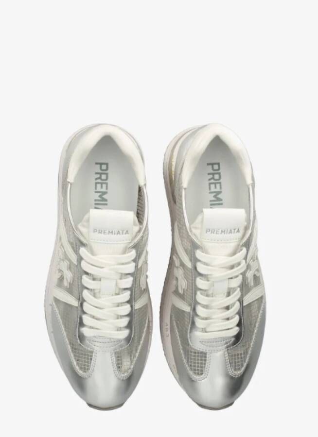 Premiata Grijze Sneakers met Zijlogo-embleem