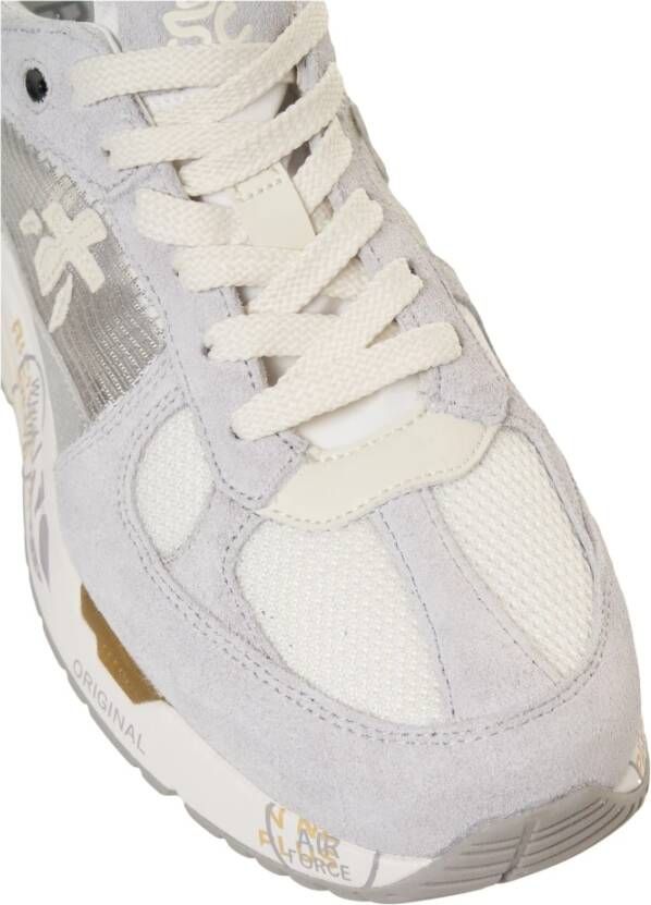 Premiata Grijze Sneakers Stijlvol Afgerond Ontwerp