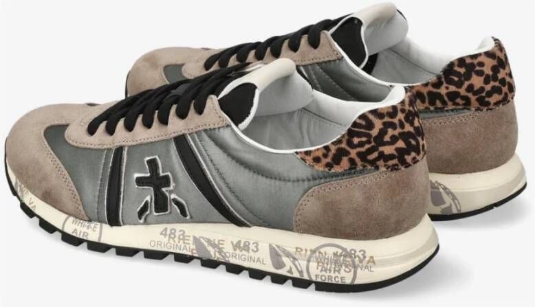 Premiata Grijze Suède en Stoffen Sneakers Multicolor Dames