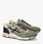 Premiata Groene Leren Sneakers Logo Details Rubberen Zool Multicolor Heren - Thumbnail 3