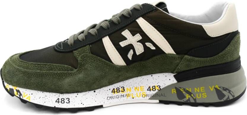 Premiata Groene Sneakers met Leren Voering en Rubberen Zool Groen Heren