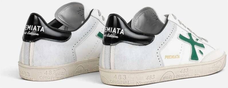 Premiata Groene Sneakers met Witte Details Multicolor Heren