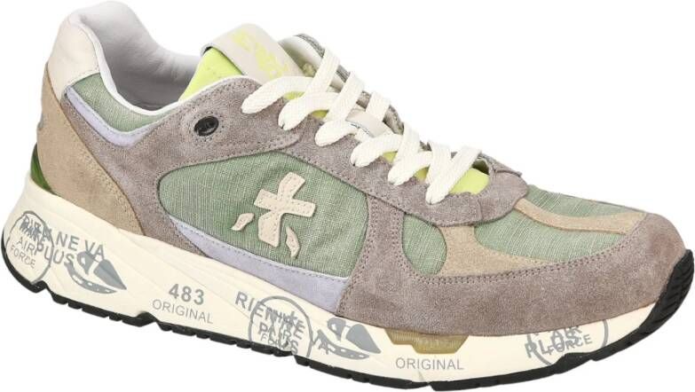 Premiata Groene Sneakers Multicolor Heren