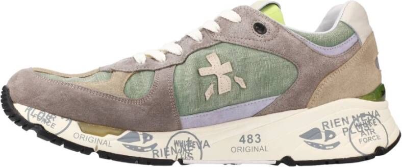 Premiata Groene Sneakers Multicolor Heren